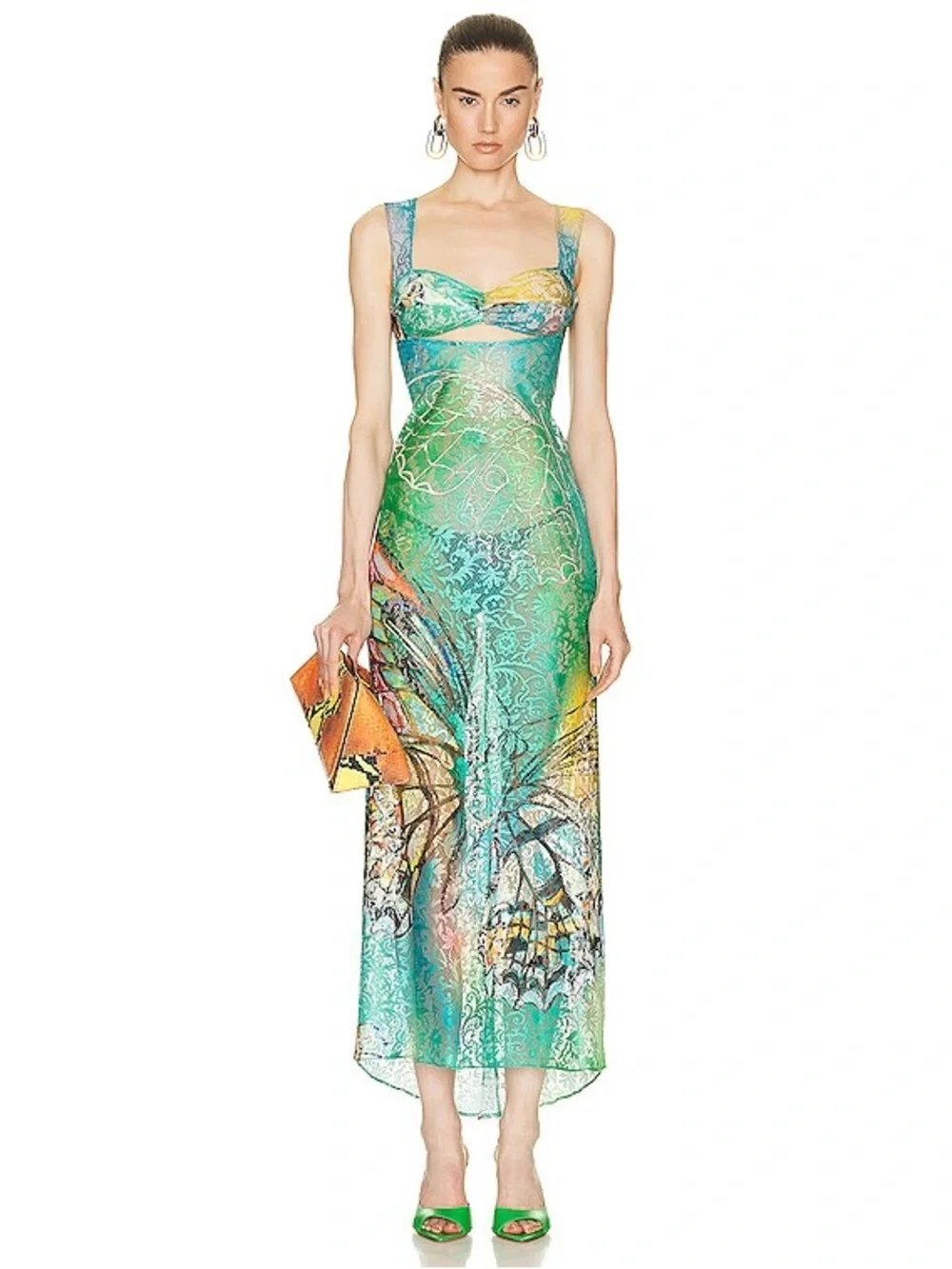 Siedrés Luc Butterfly Print Maxi Dress Size 40 NWOT French - Picture 4 of 8